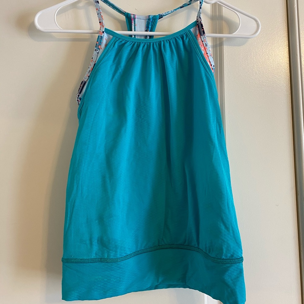 ivivva girl double dutch built in tank top